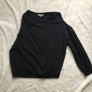 Black off the shoulder sweater from express